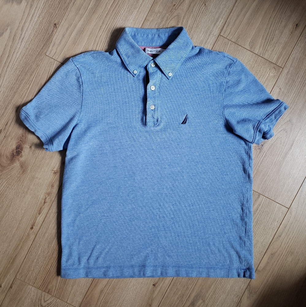 Nautica - Men's Blue Polo Shirt - Medium